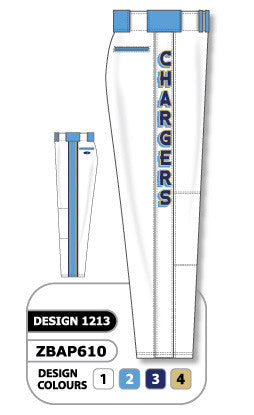 Athletic Knit Custom Sublimated Baseball Pant Design 1213 (ZBAP610-1213)